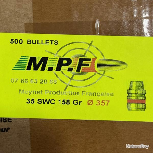 Ogives MPF 38 SWC �.357 158gr x500