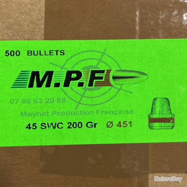 OGIVES MPF 45 SWC 200 GR PB X500