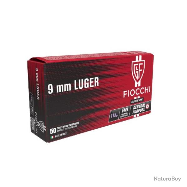 MUNITIONS FIOCCHI 9X19 115GR FMJ X50