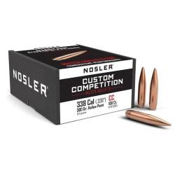 Ogives NOSLER Cal.338 HPBT Custom Competition 300gr x100