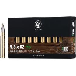 Munitions RWS 9.3x62 Evolution Green 184gr x20