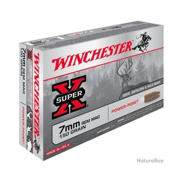 Munitions WINCHESTER 7RM Power Point 150gr x20