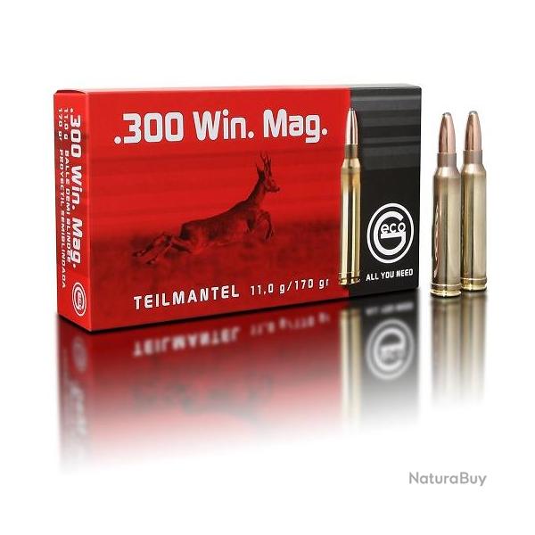Munitions GECO 300 Win Mag Demi Blind�e 170gr x20