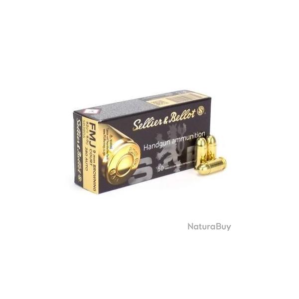 Munitions Sellier et Bellot 9mm Browning Court (.380 ACP) x50
