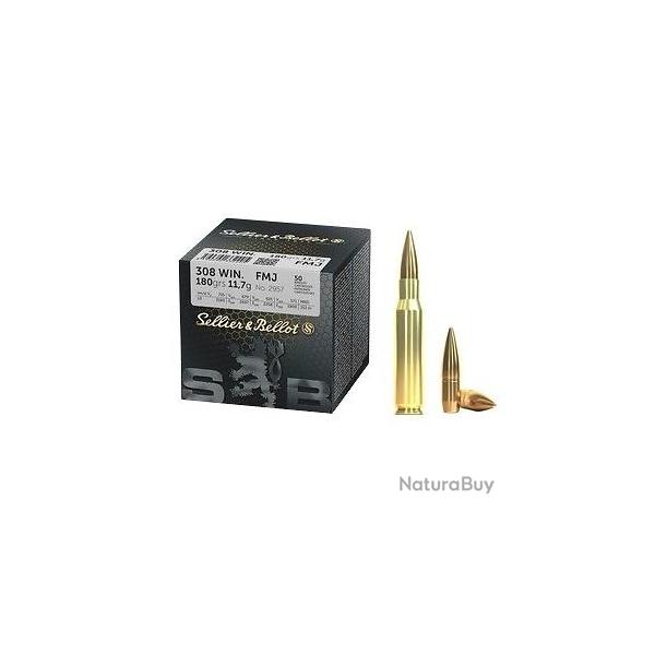 Munitions Sellier & Bellot 308 Win FMJ 180gr x50