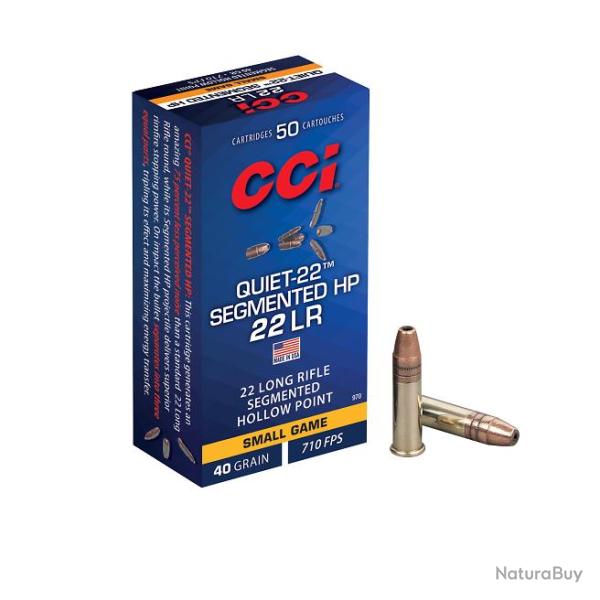 MUNITIONS CCI 22LR QUIET-22 SEGMENTED HP40GR X50