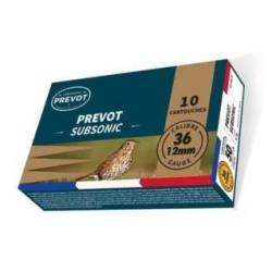 Cartouches PREVOT 12mm Subsonic 9g n&deg;9 x10