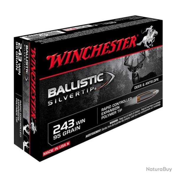 MUNITIONS WINCHESTER 243WIN BST 95GR X20