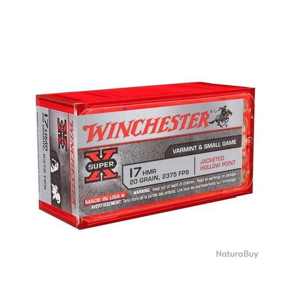 Munitions WINCHESTER 17HMR Varmint Hollow Point 20gr x50