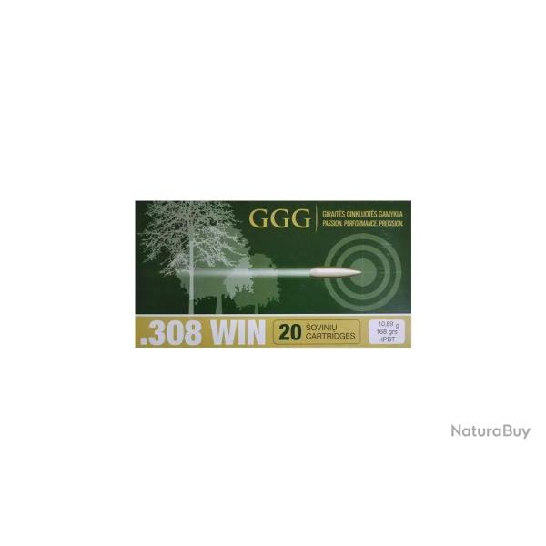 Munitions GGG 308 HPBT Sierra 168gr x20