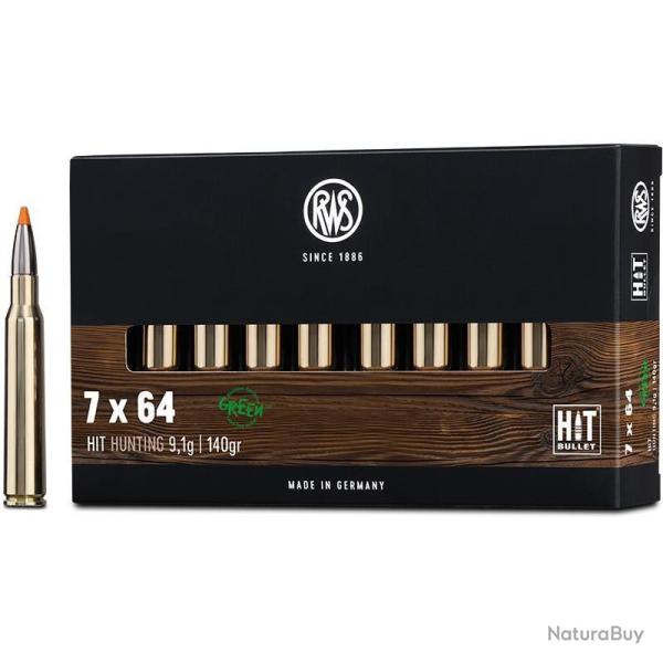 Munitions RWS 7x64 HIT 140gr x20