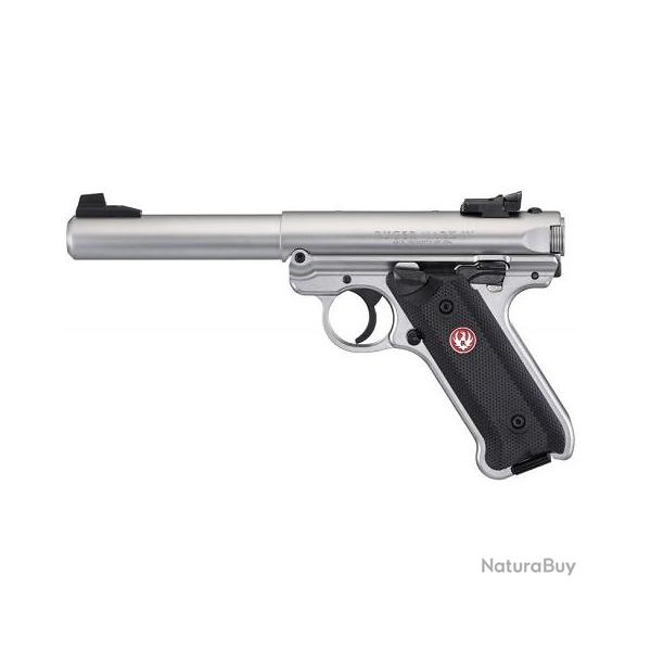 Pistolet RUGER Mark IV Target Inox 5"1/2 22lr