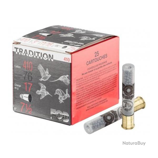 Cartouches FOB 410 Magnum Chasse x25