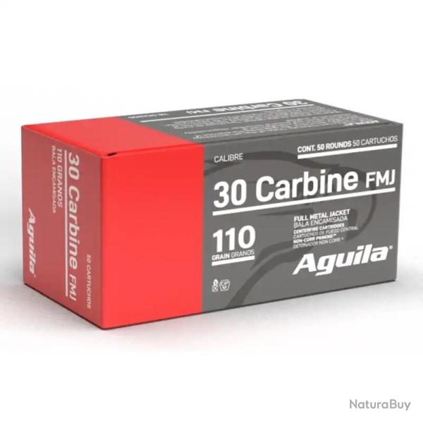 Munitions AGUILA 30 Carbine (30M1) FMJ 110gr x50