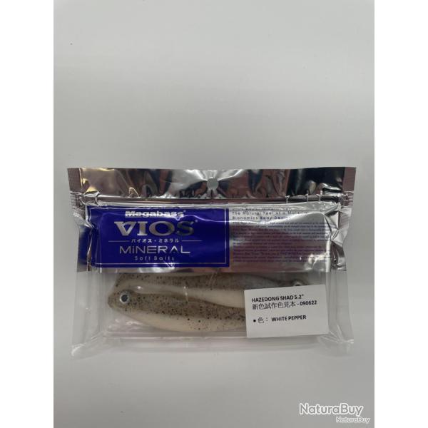 Leurre souple Megabass Hazedong Shad 5,2" White pepper