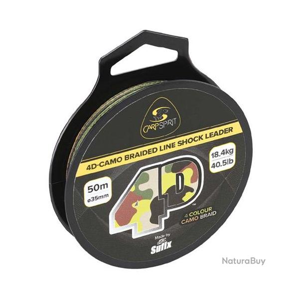 T�te De Ligne Carp Spirit 4D Shock Leader 50M 40.5Lbs