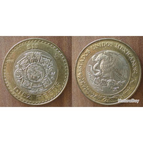 Mexique 10 Pesos 1998 Bi Metallique Piece Peso Mexico