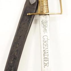 RARE SABRE BRIQUET DE GRENADIER D'INFANTERIE DE MARINE DU R&Eacute;GIMENT DE PONDICH&Eacute;RY COMPAGNIES DES INDE