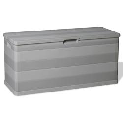 Bo&icirc;te de rangement de jardin gris 117x45x56 cm