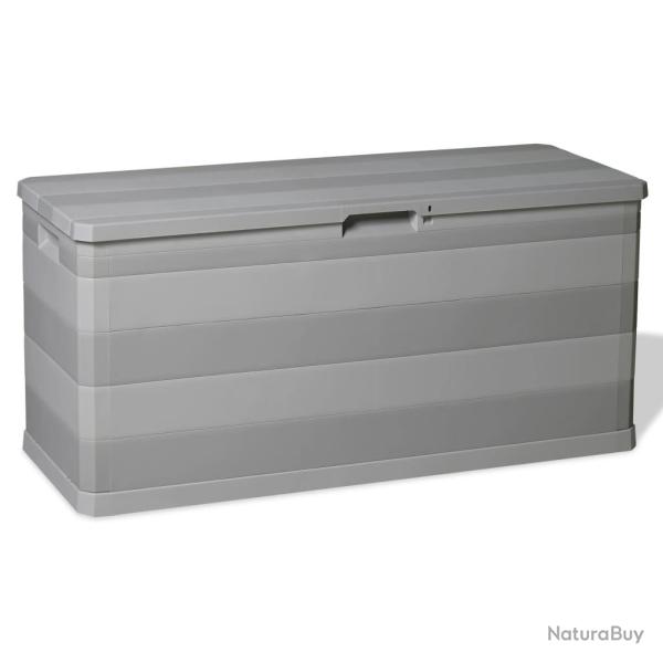 Bo�te de rangement de jardin gris 117x45x56 cm