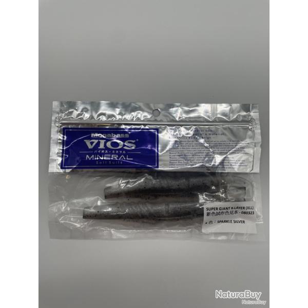 Leurre souple Megabass super giant x-layer sparkle silver