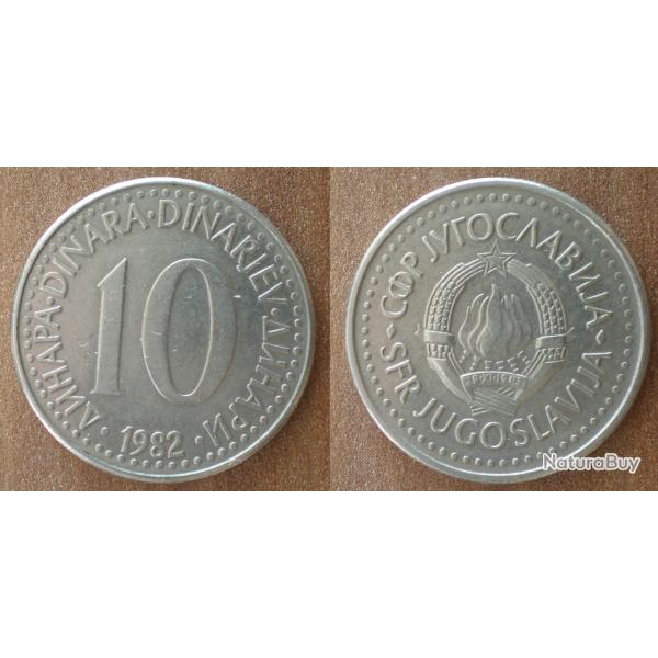 Yougoslavie 10 Dinars 1982 Piece Dinara Embleme