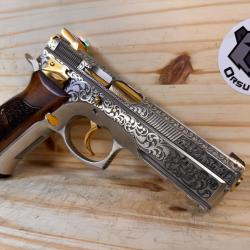 PISTOLET CZ SP01 CUSTOM ENGRAVING 24CT CAL 9X19