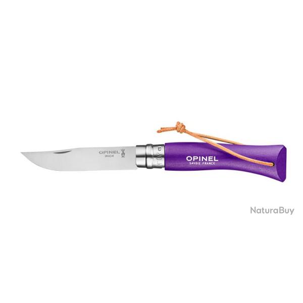 Opinel Baroudeur N-07 VIOLET avec lien cuir