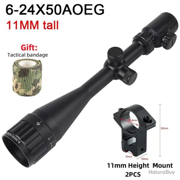 Lunette de Vis�e 6-24x50AOEG -** 6-24x50 11mmtall