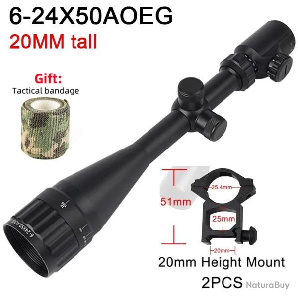 Lunette de Vis�e 6-24x50AOEG -**6-24x50 20mmtalll LIVRAISON GRATUITE !!