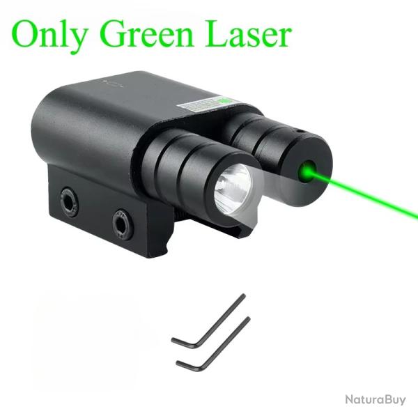 DulPortable-Lampe de poche rail de 20mm -**Only Green Laser