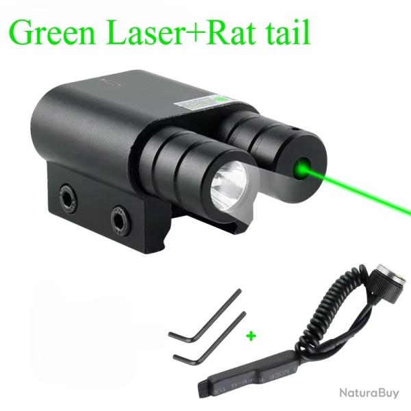 DulPortable-Lampe de poche rail de 20mm -**GnLaser and Rat tail