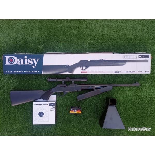 PACK Carabine � plomb PCP Daisy Powerline Model 35 Multi-Pump Pneumatic + Lunette 4 x 20
