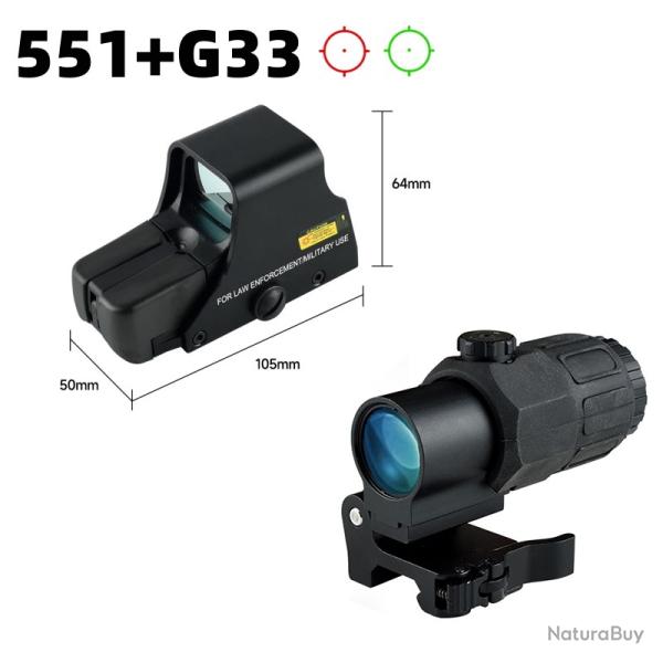 Lunettes de vise holographiques HD Optics -**551 and G33 Combo  LIVRAISON GRATUITE !!