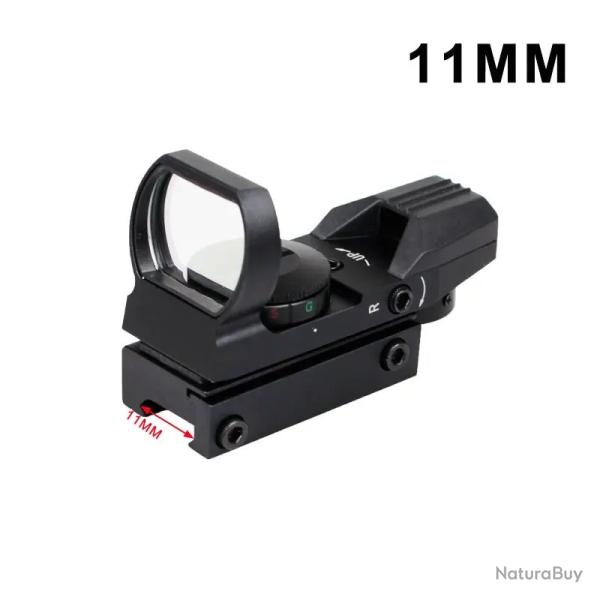 Red Dot Compact WestHunter RD-K Rouge et Vert 4 R�ticules Optique 11 mm Pour Carabine  fusil Noir