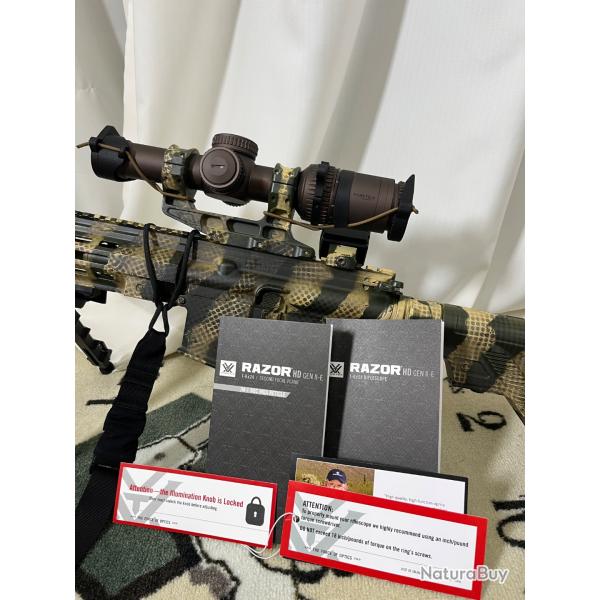 Lunette Vortex Razor HD Gen II-E 1-6x24 - JM-1 BDC MOA RETICLE