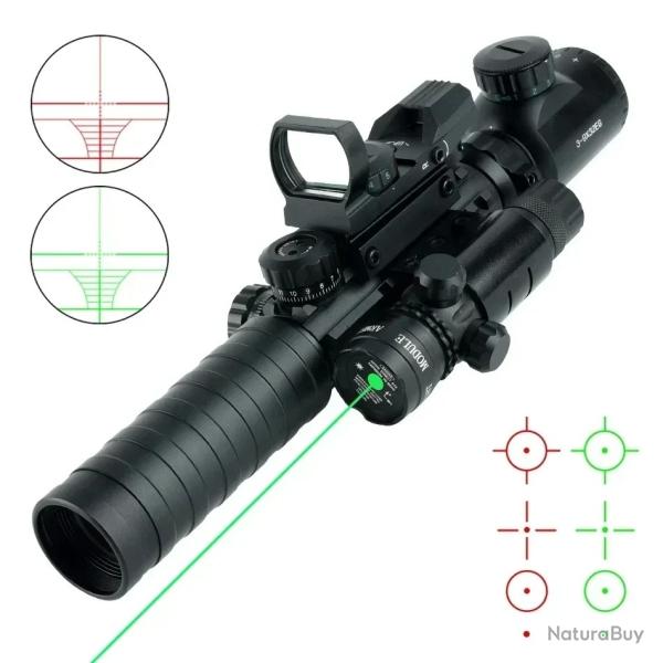 Lunette DulOptic pour fusil de chasse -**SET--B Green laser LIVRAISON GRATUITE !!