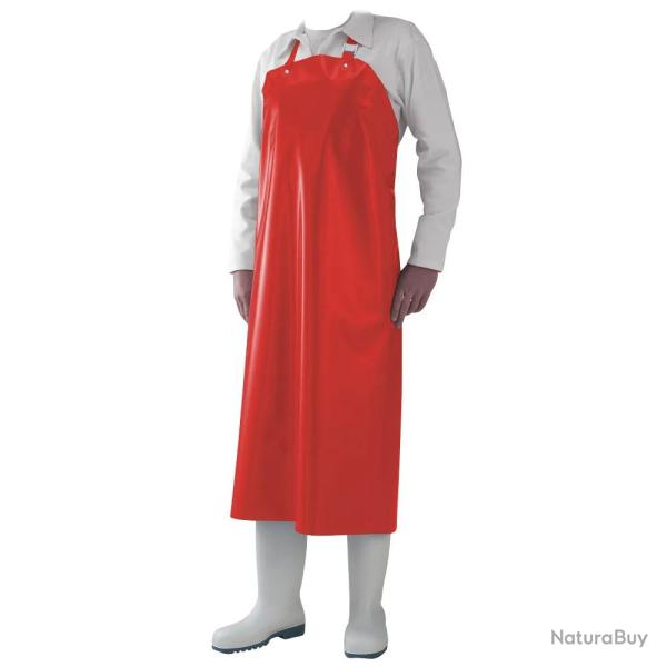 Tablier de boucher rouge 115 X 90 cm 100% polyur�thane