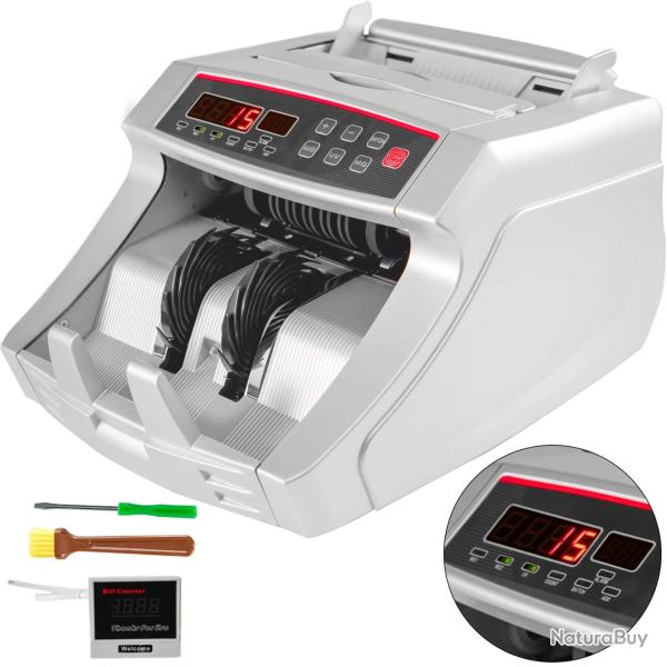 MACHINE COMPTEUSE DE BILLETS ET DETECTION DE FAUX BILLETS AVEC ECRAN LED VEVOR NEUF