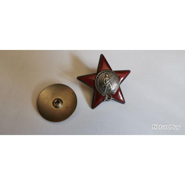 M�daille de l'ordre de l'�toile rouge num�rot�e