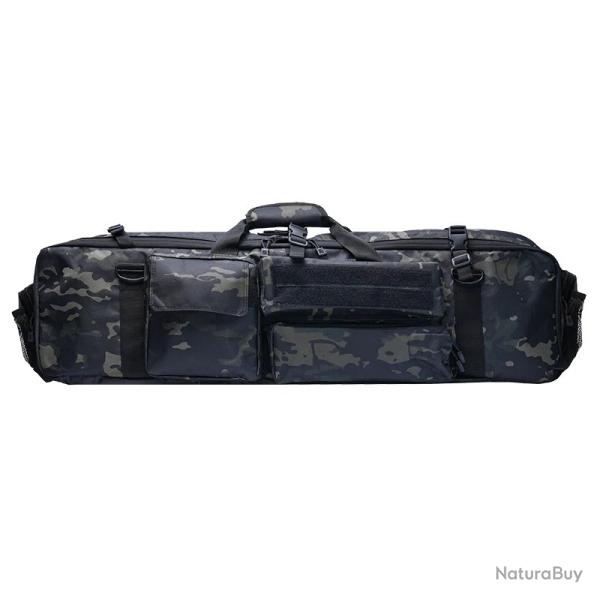 M249 Tactique Chasse Fusil Pistolet Sac Robuste Pistolet Sac De Transport 1000d Oxford Noir Camo