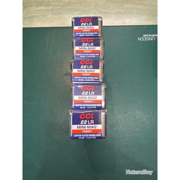 Munition 22lr CCI mini Mag 40gr par 500