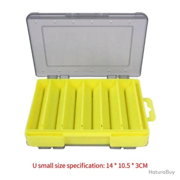 Compartiments Bo�tes De Mat�riel De P�che App�t Leurre Crochet Accessoires Bo�te De Rangement jaune