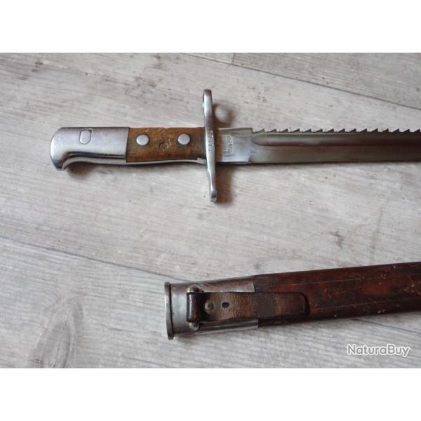 77674 Belle baionnette de pionnier Suisse Modle 1914  65 dents de scie