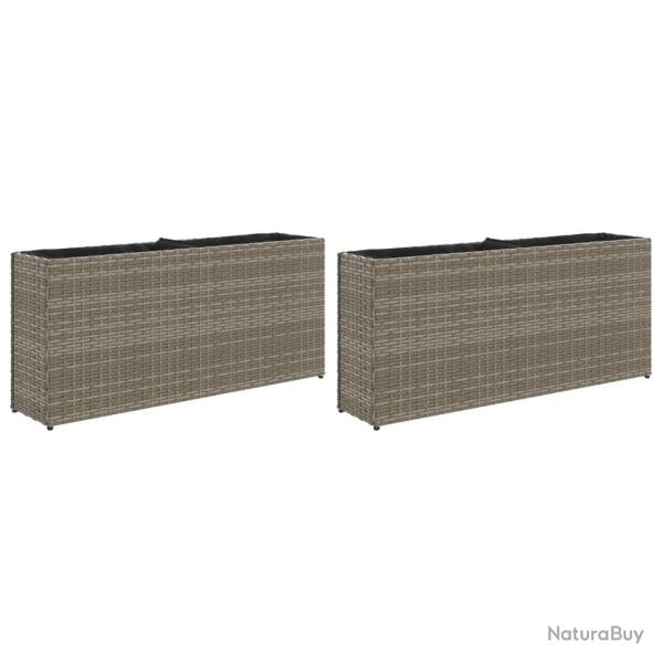 Jardini�re bac lit sur�lev� plantes fleurs jardin terrasses avec 2 pots lot de 2 90 x 20 x 40 cm r�