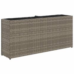 Jardini&egrave;re bac lit sur&eacute;lev&eacute; plantes fleurs terrasse jardin avec 2 pots 90 x 20 x 40 cm r&eacute;sine tress