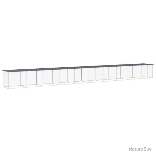 Poulailler enclos cage poules avec toit 1003 x 98 x 90 cm acier galvanis� anthracite 02_0043968