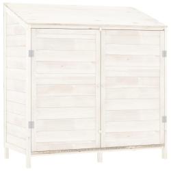 Remise de jardin 102 x 52 x 112 cm bois de sapin solide blanc 02_0044041