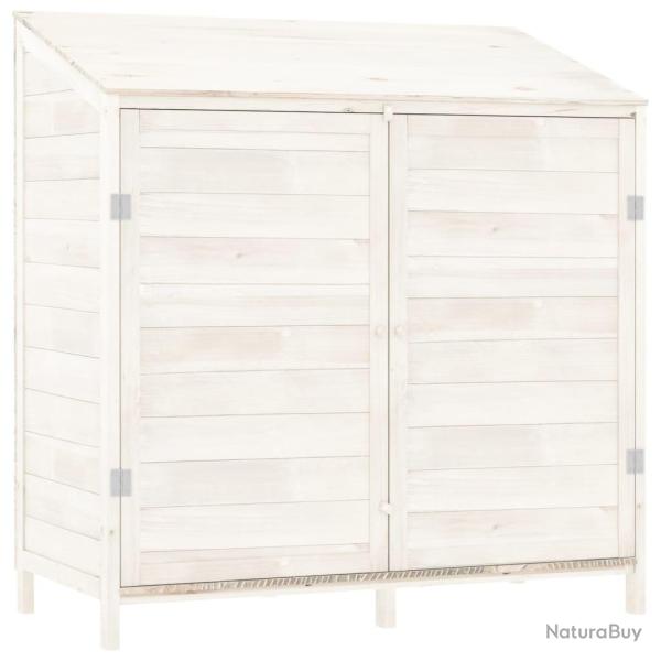 Remise de jardin 102 x 52 x 112 cm bois de sapin solide blanc 02_0044041