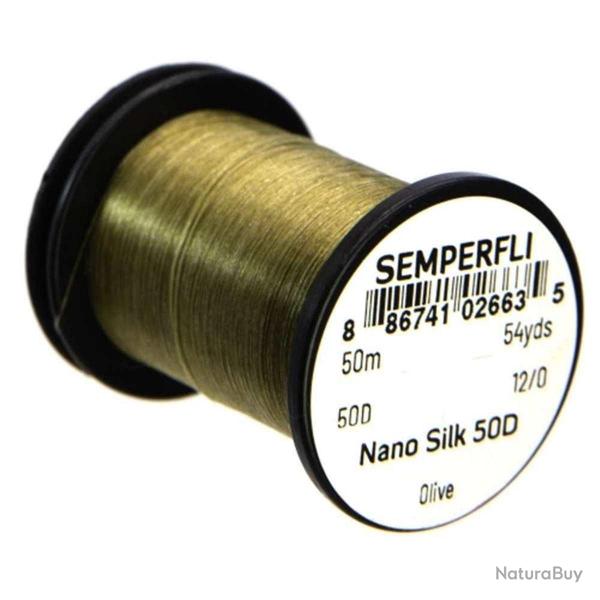 fil montage mouche semperfli Nano Silk 50D 12/0 noir